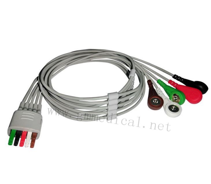 5-Lead Leadwires Izmantojiet MC087-5T pacientu monitoram