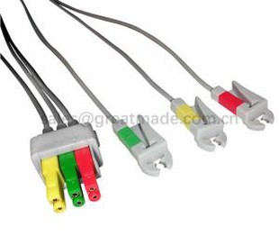 Saderīgs datex ohmeda Leadwire komplekts, 3-Svins, Grabber, IEC, 100CM un 2PIN.