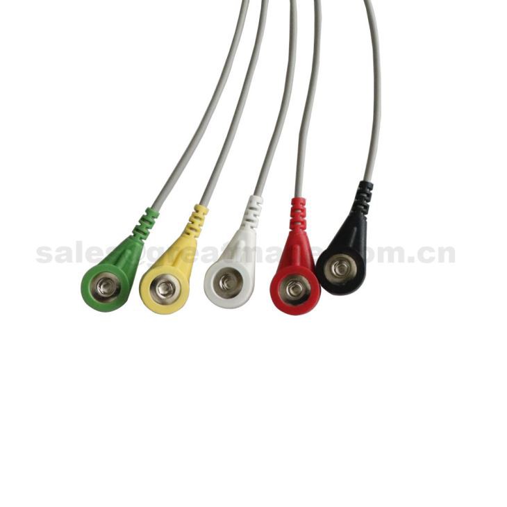 Use with 700-0007-09 Tru-Link Leadwire Sets , 5-Lead , Snap , IEC, 24in & 2PIN